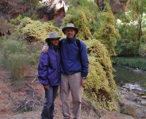 Kristin and me during one of our many hikes. This was taken in Zion National Park.